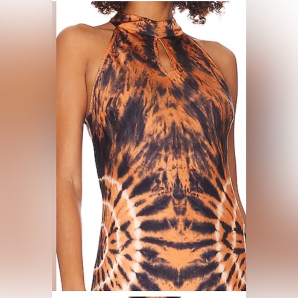 Young, Fabulous & Broke YFB Lou Lou Midi Dress in Copper Spin Wash size XS new - Picture 7 of 10